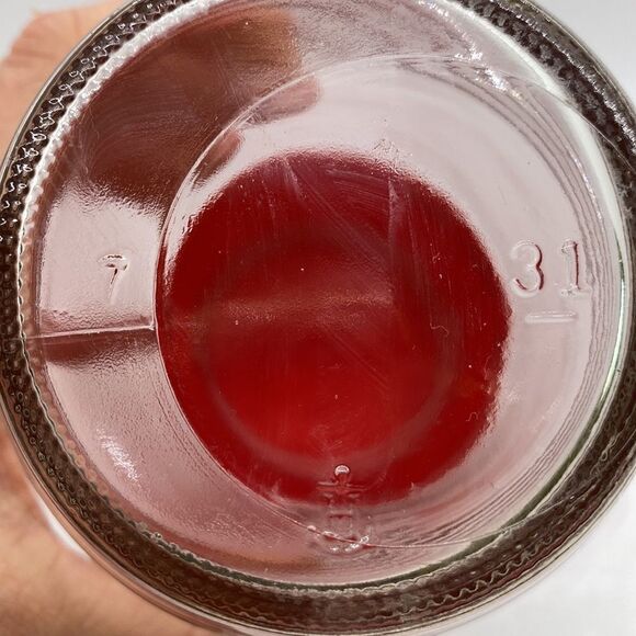 Vintage Jar Anchor Hocking Glass Measuring Container w Red Lid - Picture 8 of 12